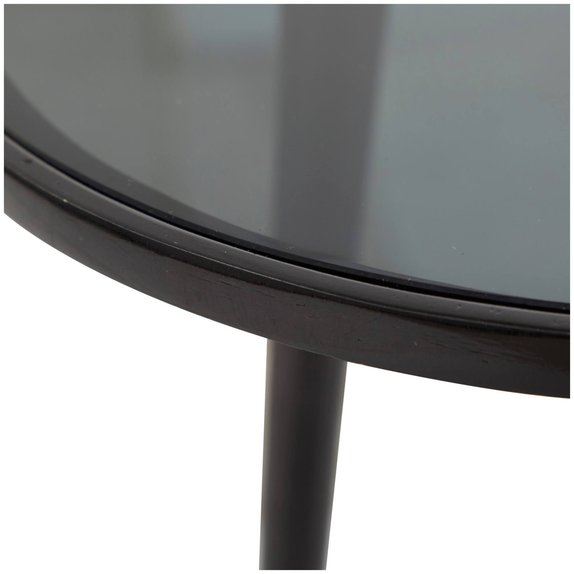 22" Aluminum Tripod Legs Accent Table with Shaded Glass Top
